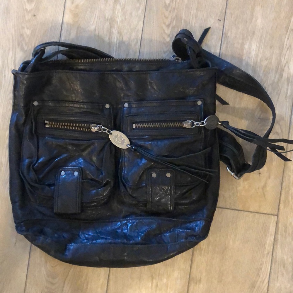Black Leather Juicy Couture Bag